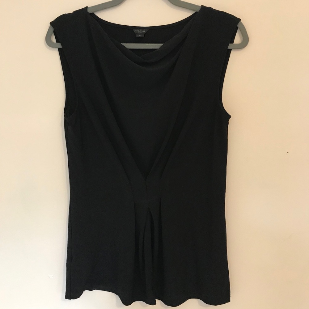 Ann Taylor Sleeveless Black Top